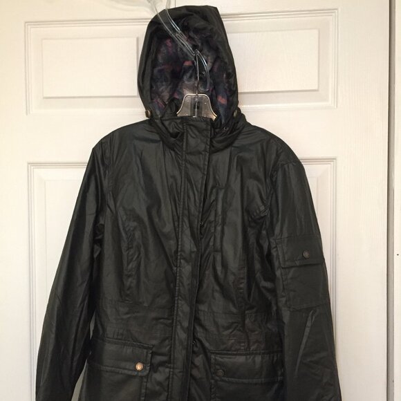 Pendleton Rain Jacket Hooded Water Resistant Parka Dark Green Coat Insulated Wom - Picture 1 of 13